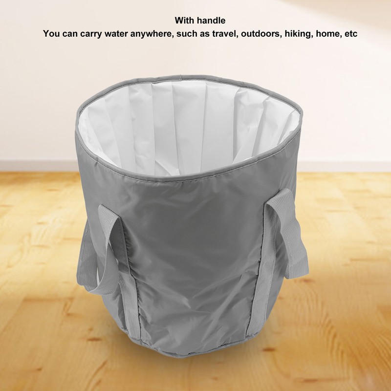 Foldable Foot Tub Polyester Double Layer Collapsible Camping Bucket with