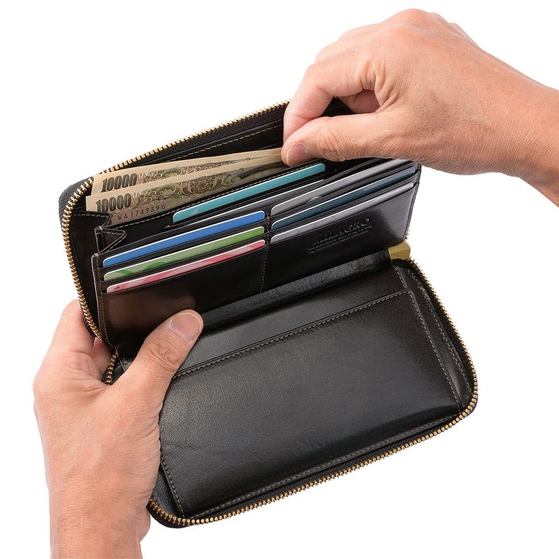 Milagro CAS2261 Garcons Wallet Tamponato Leather Series, Black