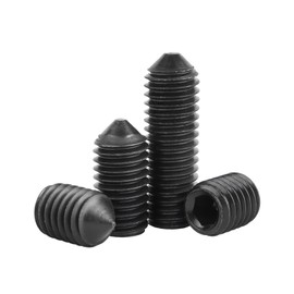 ORANXIN M8 x 25 mm Pack of 20 Taper Point Set Screws Level 12.9 Alloy Steel Hexagon Socket Cap Grub Screws Pointed Tip All Button