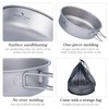 Boundless Voyage Titanium Bowls Dishes Set with Folding Handle Lightweight