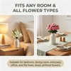 White Matte Ceramic Bud Vase, 5" Small Minimalist Vase for