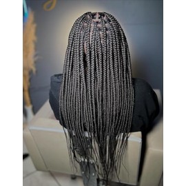 FANCEE Braids Wig Full Lace Box Braided Wig with Baby Hair Pre Plucked Knotless Squrare Part Mini Braid Twist Locs Wig for Black WomenGLE25409