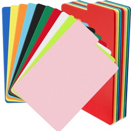 Lewtemi Comic Book Dividers Multicolor Frosted Card Separator with Tabs Large Plastic Comic Book Dividers for Comic Book Storage Boxes, 10 Assorted Colors, 7.25 x 11.25 Inch(100 Pcs)