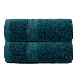 Brentfords Bathroom Towels Teal Green, Ultra Soft Feel Hand Towels 100% Cotton Highly Absorbent Hand Towels for Kitchen First Home Essentials Towel Pack, 2 Piece