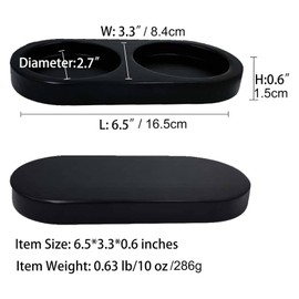 Salt & Pepper Mill Tray, Salt and Pepper Grinder Tray, Black Real Wood Tray (Black)