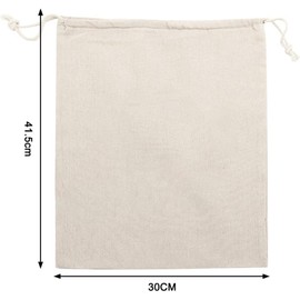 2 Pcs Bread Bags with Drawstring, 30 x 41.5cm Natural Linen Bread Bags to Keep Bread Fresh, Reusable Unbleached Large Bread Storage Bag, for Food Storage, Homemade Artisan Bread, Fruits, Nuts