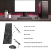 Keyboard and Mouse Combo Black Waterproof 104 Keys Anti Slip