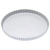 MasterCraft Silver Anodised Fluted Round Flan/Quiche Tin 28cm