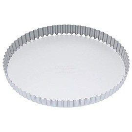 MasterCraft Silver Anodised Fluted Round Flan/Quiche Tin 28cm