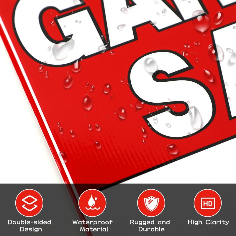 2 Pack Garage Sale Signs, 12" x 10" Large Double-Sided