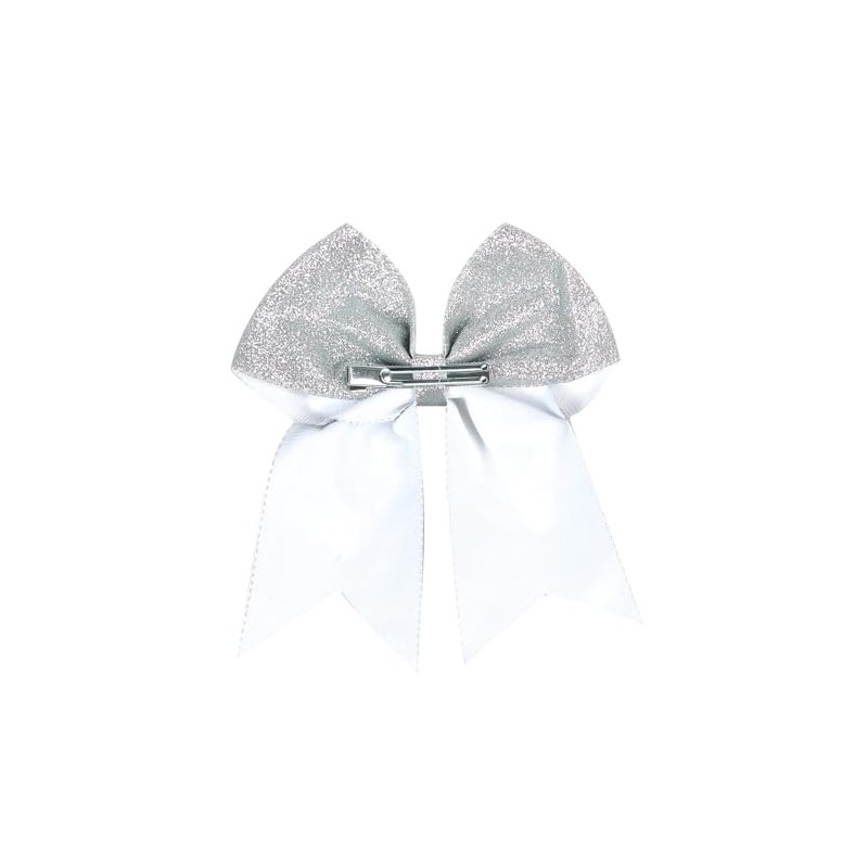 7" Large Glitter Cheer Hair Bows Clip for Girls and