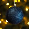 Navy Blue Christmas Baubles 10cm Tree Ornaments - Glitter Matt