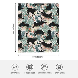 Goldengirls Fleece Throw Blanket for Couch, Sofa, Car, Bed, 60""x50"" Cozy Soft Lightweight Fuzzy Flannel Warm Blanket Suitable for All Seasons (Cat)