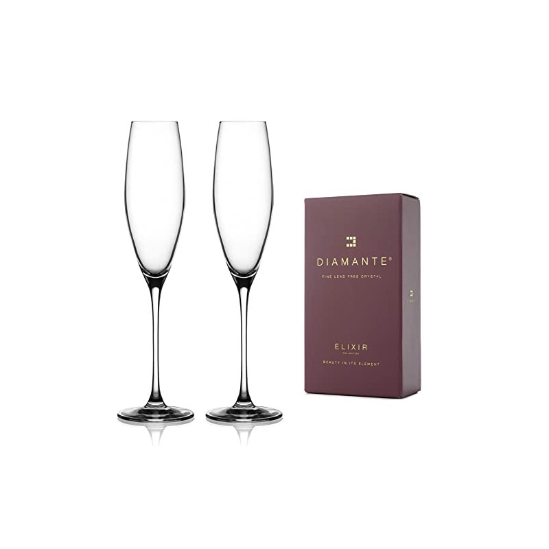 DIAMANTE Crystal Glasses - Plain Undecorated Premium Crystal - Neo