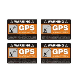 4Pack GPS Alarm System Decal Funny Sticker for Car Truck Window Bumper