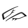 Pair Front Fog Light Lamp Eyebrow Trim Glossy Black for