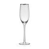 Mikasa Cheers Set of 4 Platinum Rim Champagne Flutes, 8