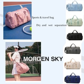 MORGEN SKY BAG01 Boston Bag, Travel Bag, Travel Bag, Sports Bag, Golf Bag, Carry-on Shoes, Large Capacity, School Trips, Ladis, Men's, Business Trips, Gym Exercise, Yoga, Overnight, black
