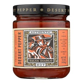 Desert Pepper Salsa Diablo Hot, 16 Ounce (Pack of 6)