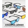 QALLY Polarized Sunglasses for Men Rectangular Frame Men's Polarized Sunglasses