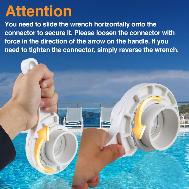 EVRBUL Upgraded Salt Water Chlorinator Pool Tool Wrench Pool Salt