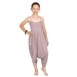janisramone Girls Kids New Thin Strappy Strappy Plain Cami Jumpsuit Baggy Italian Drape Lagenlook Romper Playsuit