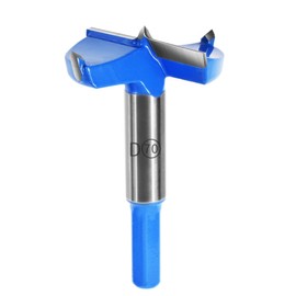 FOCMKEAS 70mm丨2-3/4 Inch Forstner Drill Bit with Hex Shank Double-Flute Tungsten Carbide Wood Hole Saw for Plastic, Hard Wood, Woodworking Hinge Hole Drilling Boring Bits Cutter 1 Pcs Blue