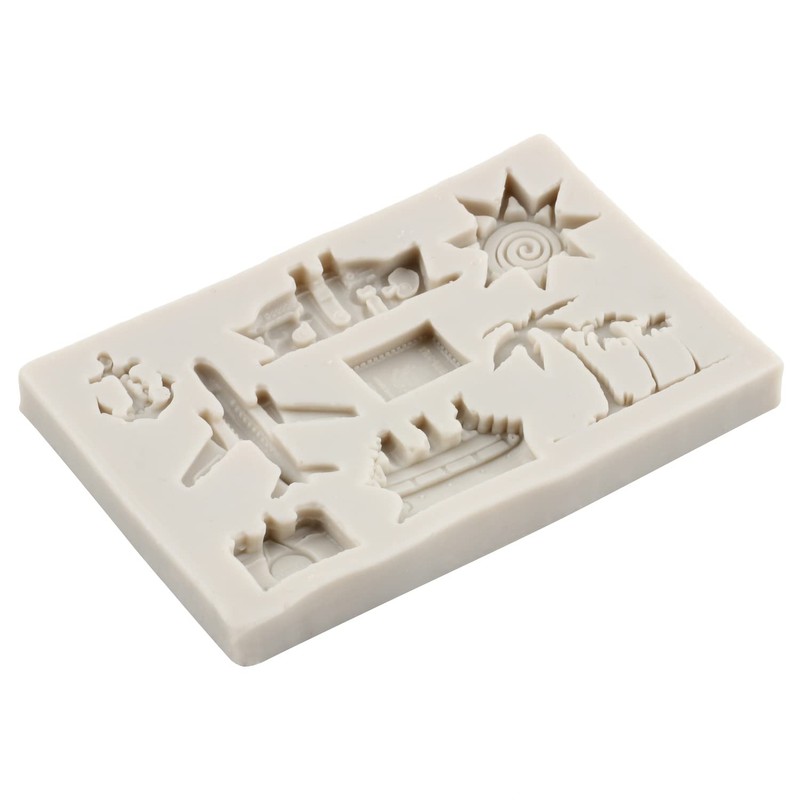 Airplane Silicone Molds Travel Luggage Bag Fondant Mold Set Of