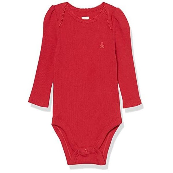 GAP Baby Girls Long Sleeve Bodysuit MODERN RED 18-24M