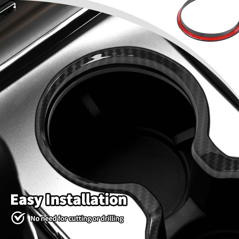 JWWY Front Cup Holder Ring Surround Trim Fit for 2011-2021