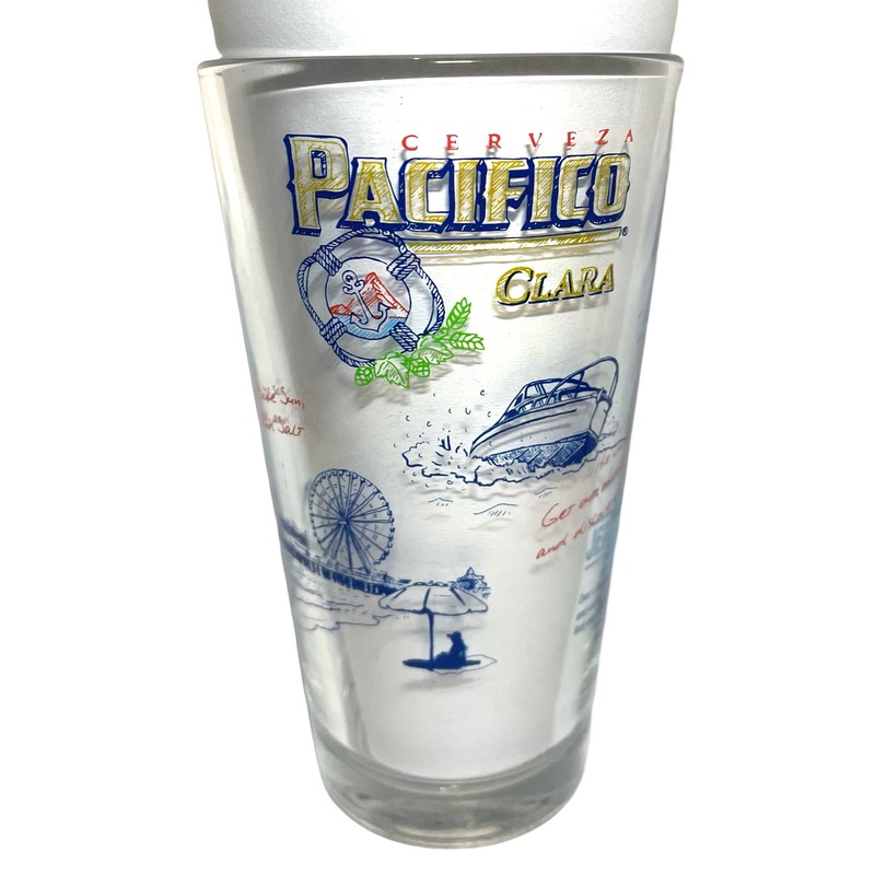 Pacifico Clara Cerveza Jersey Shore Beer Pint Glasses | Set