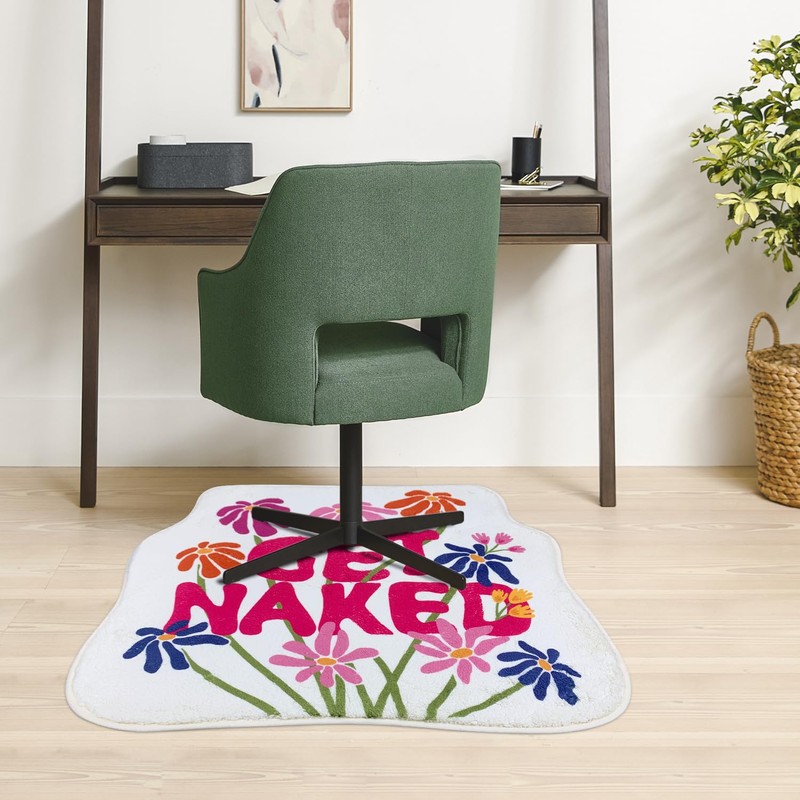 SHIYUE Cute Flower Get Naked Bath Mat, Funny Bathroom Soft