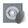 Modern Living Square Wireless Doorbell in Grey Ash and Brushed
