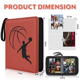 Trading Card Binder with Sleeves,400 Pockets Basketball Card Binder,Card Binder Fits for Basketball Cards 2022,Soccer Cards, Sport Cards,Trading Cards………