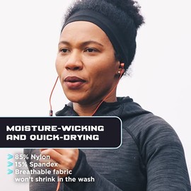 E Tronic Edge Diademas para hombres y mujeres, diadema para deportes, entrenamiento, correr, cómodas, de secado rápido para cabello largo, hombres y m