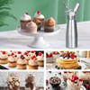 Whipped Cream Dispenser, 1 Pint Aluminum Cream Whipper with 6
