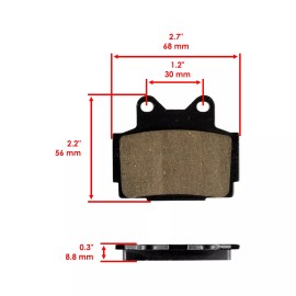 Caltric Rear Brake Pads for Yamaha FZ600 1986-88 / FZR400 88-90 / XJ600S Seca II 1992-98