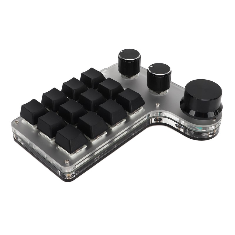 Programmable Keyboard with RGB 3 Knob 12 Keys 2.4G USB