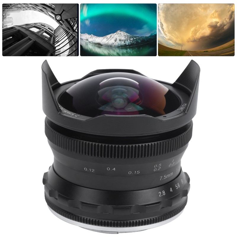 7.5mm F2.8 FX Mount Ultra Wide Angle Fisheye Scenery Lens