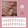 Gifiky 24Pcs French Tip Press on Nails - Short Almond