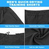 DiULi Men's Sports Shorts with Zip Pockets, Black, XL