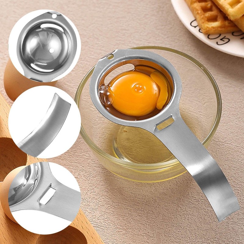 1 Piece Stainless Steel Egg White Separator and 1 Piece