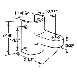 Sentry Supply 656-7217 Post Mounted Top Pivot Hinge, 1-1/4 In., Zamak, Chrome, 5/8 In. Pintle (Single Pack)