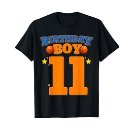 11th Birthday Boy Shirt Basketball 11 Years Old Kids Gift T-Shirt