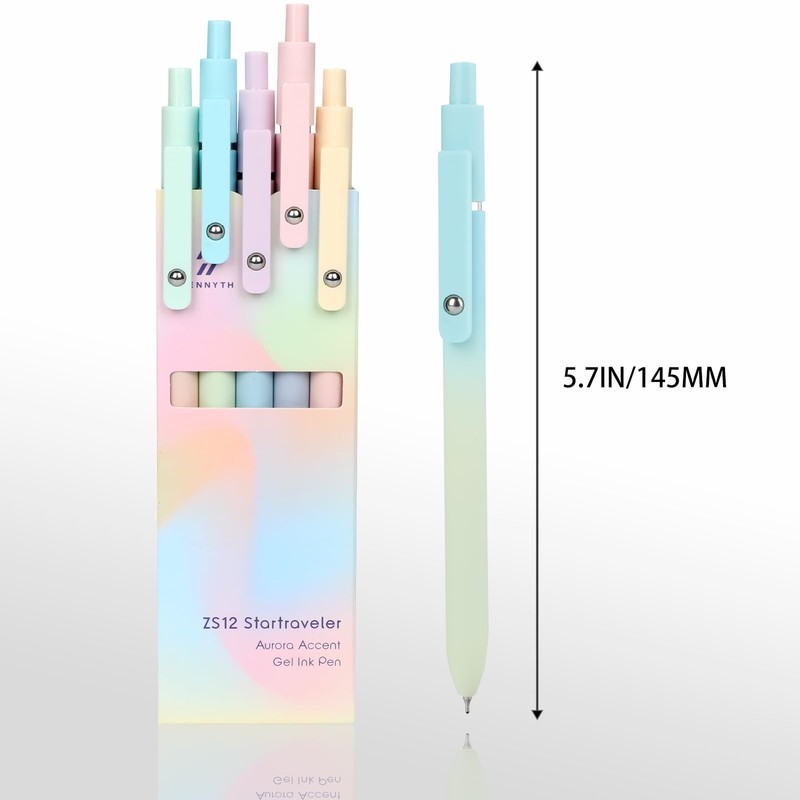 Ddaowanx Gel Pens, 5 Pcs 0.7mm Quick Dry Black Ink
