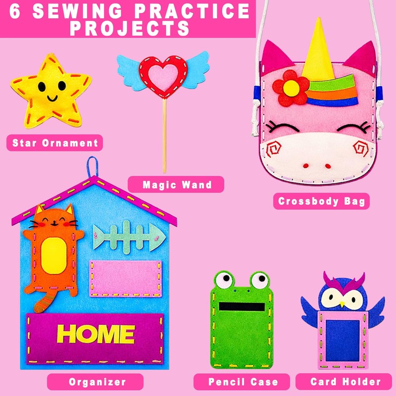 Kids Sewing Kit for Beginners Toys Arts and Crafts -