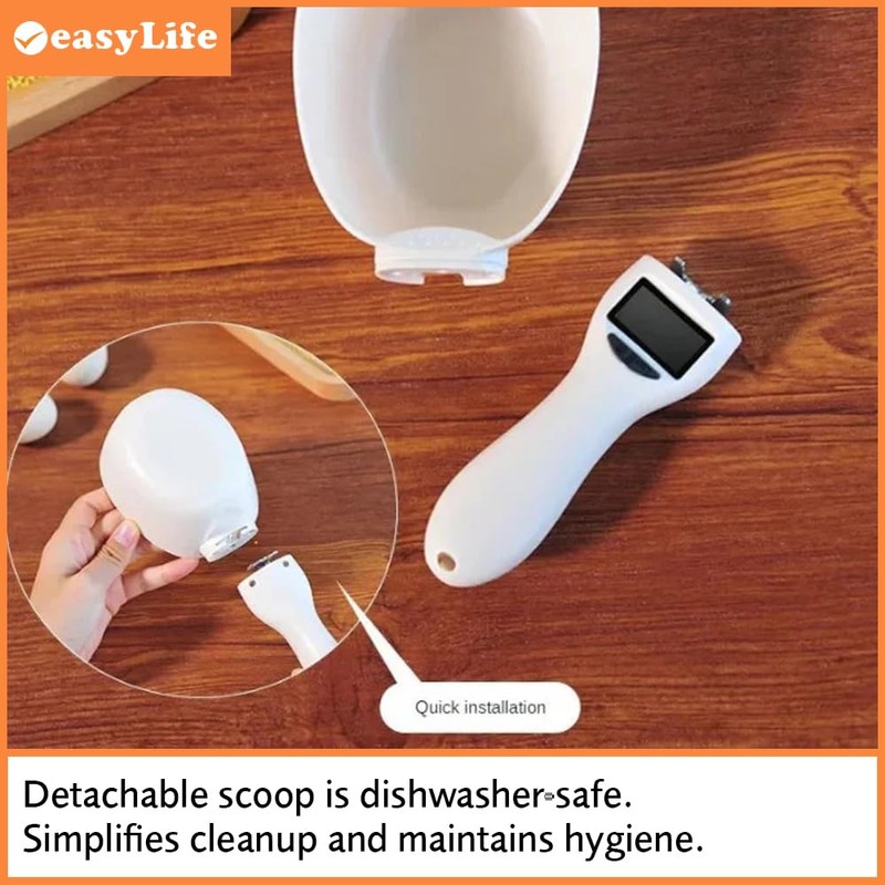 Easylife Digital Measuring Spoon, Digital Scales with Detachable and Dishwasher-Safe