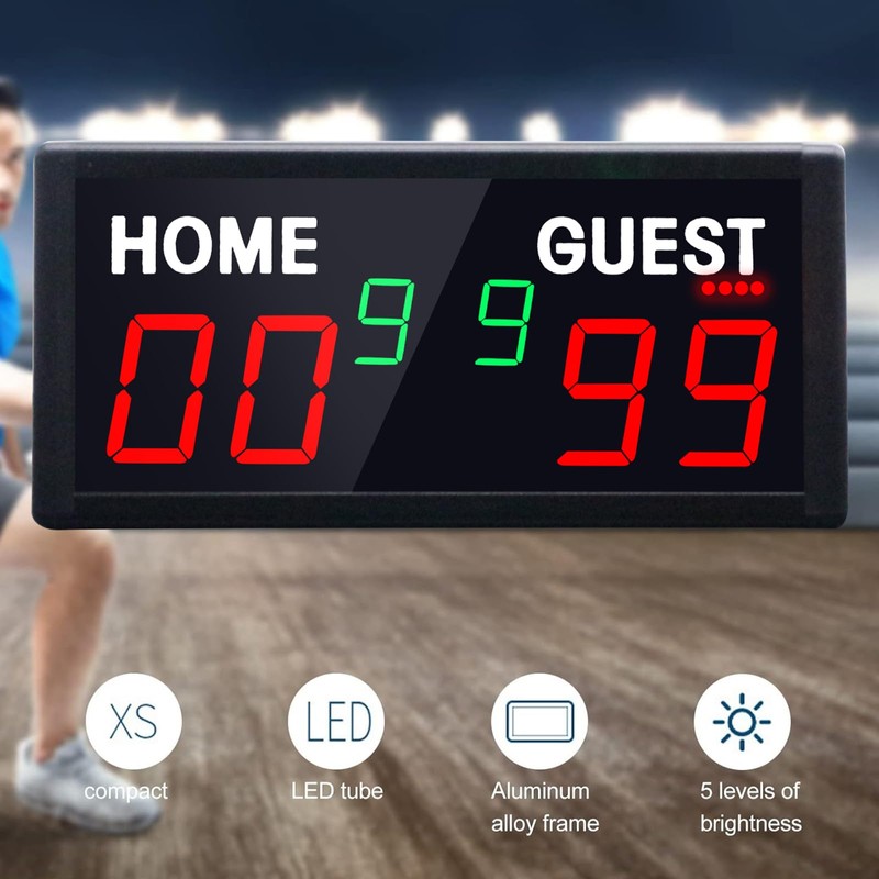 GAN XIN Electronic Digital Scoreboard 6 Digit LED Scoreboard with