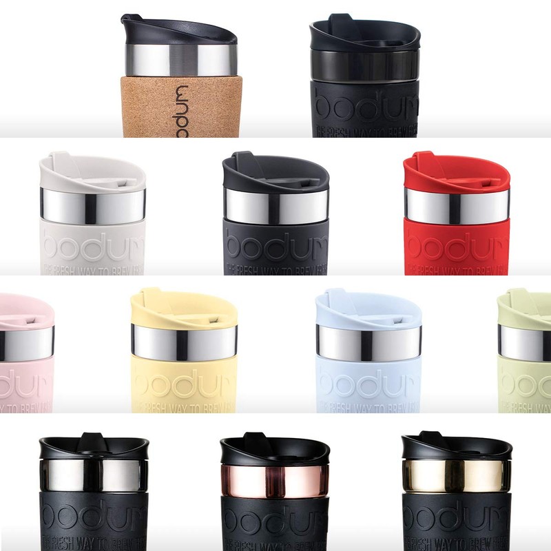 Bodum Vacuum Travel Mug, Small, Stainless Steel - Off White