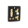 Brushed Brass Thermostatic Radiator Valve Angled TRV Corner Radiator Thermostat